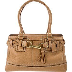 Euc Vintage Coach Hampton Leather Handbag Tote Bag Satchel
